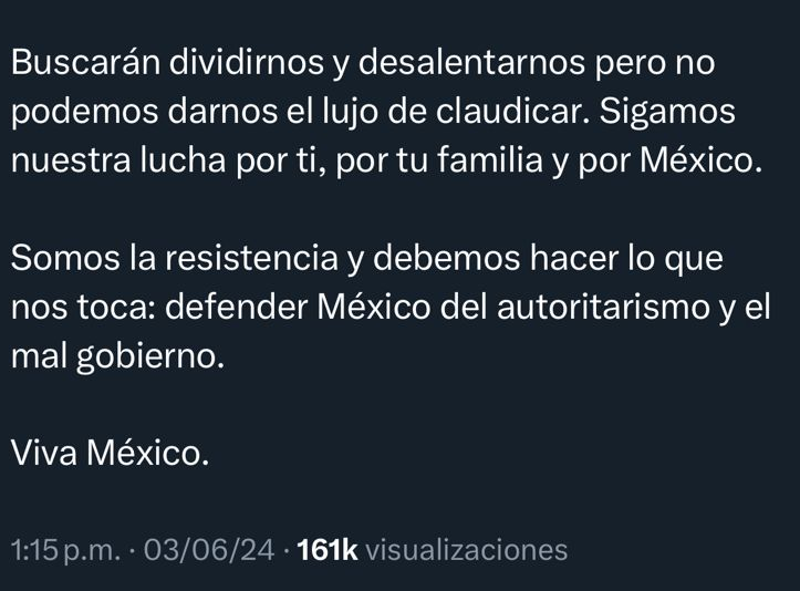 🚨 #ÚltimaHora 

“Reconocí ayer mi derrota porque soy una demócrata”, dice <a href="/XochitlGalvez/">Xóchitl Gálvez Ruiz</a> 

Anuncia que presentará impugnaciones a la elección 🗳️

"Lo haremos porque no podemos permitir que tengamos otra elección igual a esta"