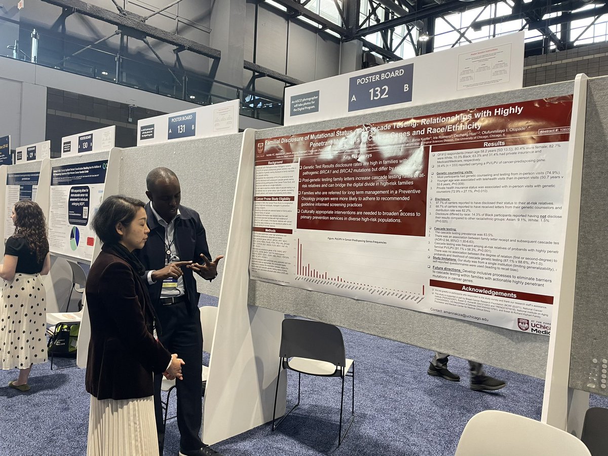 UCCancerCenter's tweet image. Achille Manirakiza, MD presents another cool poster on identification of #geneticmutations in cancer patients and communication strategies to disclose this info to family members for #cascadetesting.
@avmanirakiza @folopade @UChicagoHemOnc @uchicago_obgyn @UCCancerCenter