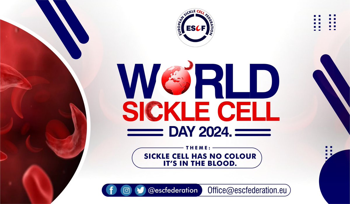 This 19th June we remain committed to changing the myths &amp; perceptions surrounding the racial structure of #Sicklecelldisease genetic prevalence!

Sickle Cell is NOT a black people's disease!
Join us by sharing this message widely.
Together we are Stronger!