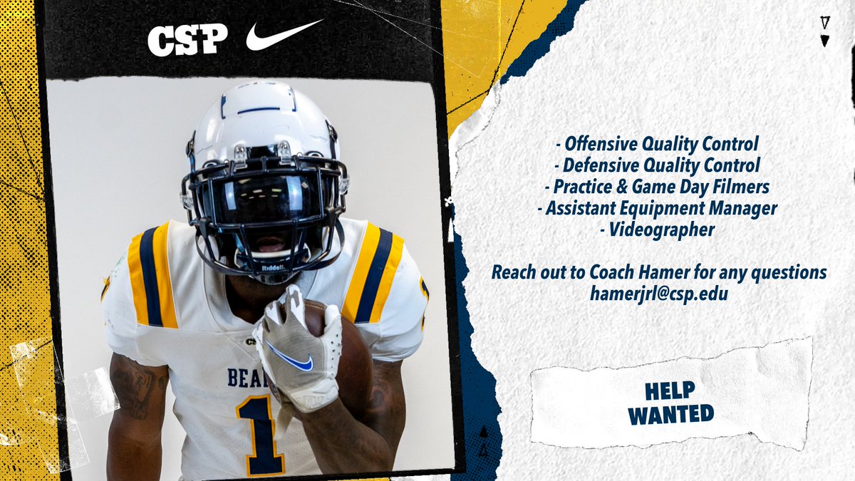 CSPBearsFB's tweet photo. Looking for anyone who wants to be a part of something special! 😤
#GoldenBears #CSP #ConcordiaStPaul #GB4L https://t.co/dJjgcNCXcF