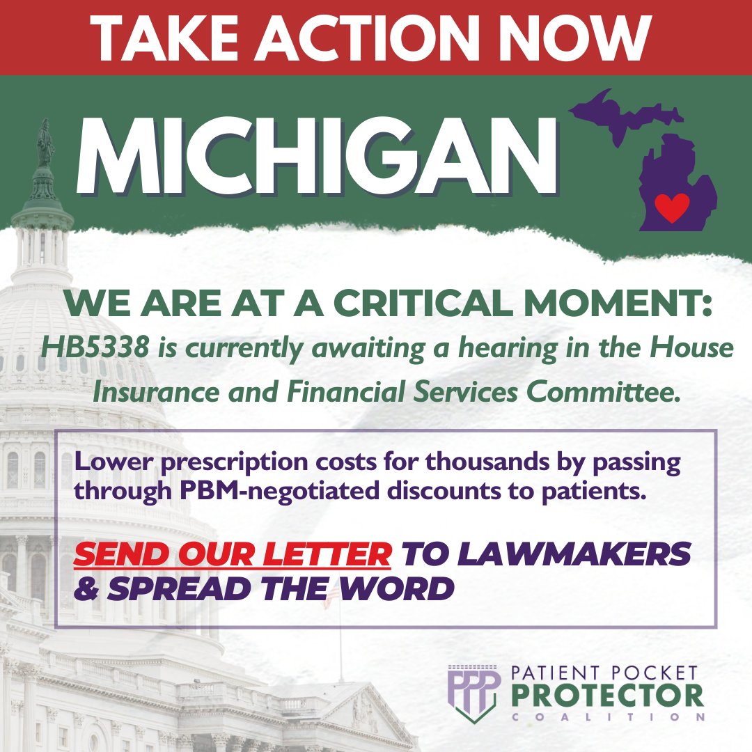 PatientPocket's tweet photo. MICHIGAN: Click on the link below to sign our letter of support to legislative members urging them to pass this important piece of legislation!

https://t.co/TOfZoMq4w8 https://t.co/3x9FBJbo7f