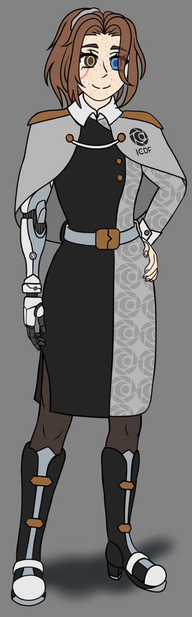 KakkoiiChris's tweet photo. A few of Sally’s outfits: Home/Sleep, Exercise, Dress Uniform, and Field Uniform. #TheEyesOfItera https://t.co/aBYSTVlkUL