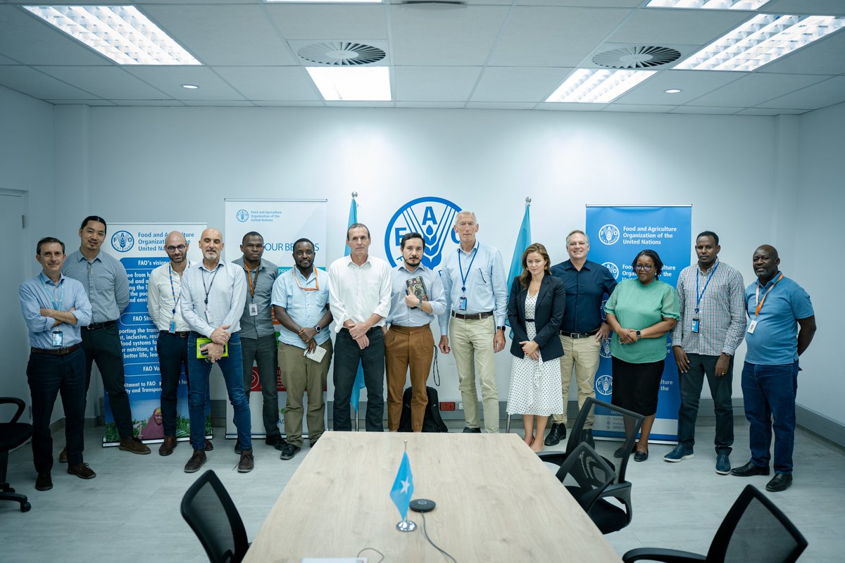 EPeterschmitt's tweet photo. Excited to welcome Alex Jones, Director of Resource Mobilisation @FAO, to #Somalia.

He will meet  people on the frontline of the #ClimateCrisis, Govt, @UN &amp; resource partners, to support efforts to scale up transformation of agrifood systems &amp; build resilient livelihoods. https://t.co/wdMUMl9BUp