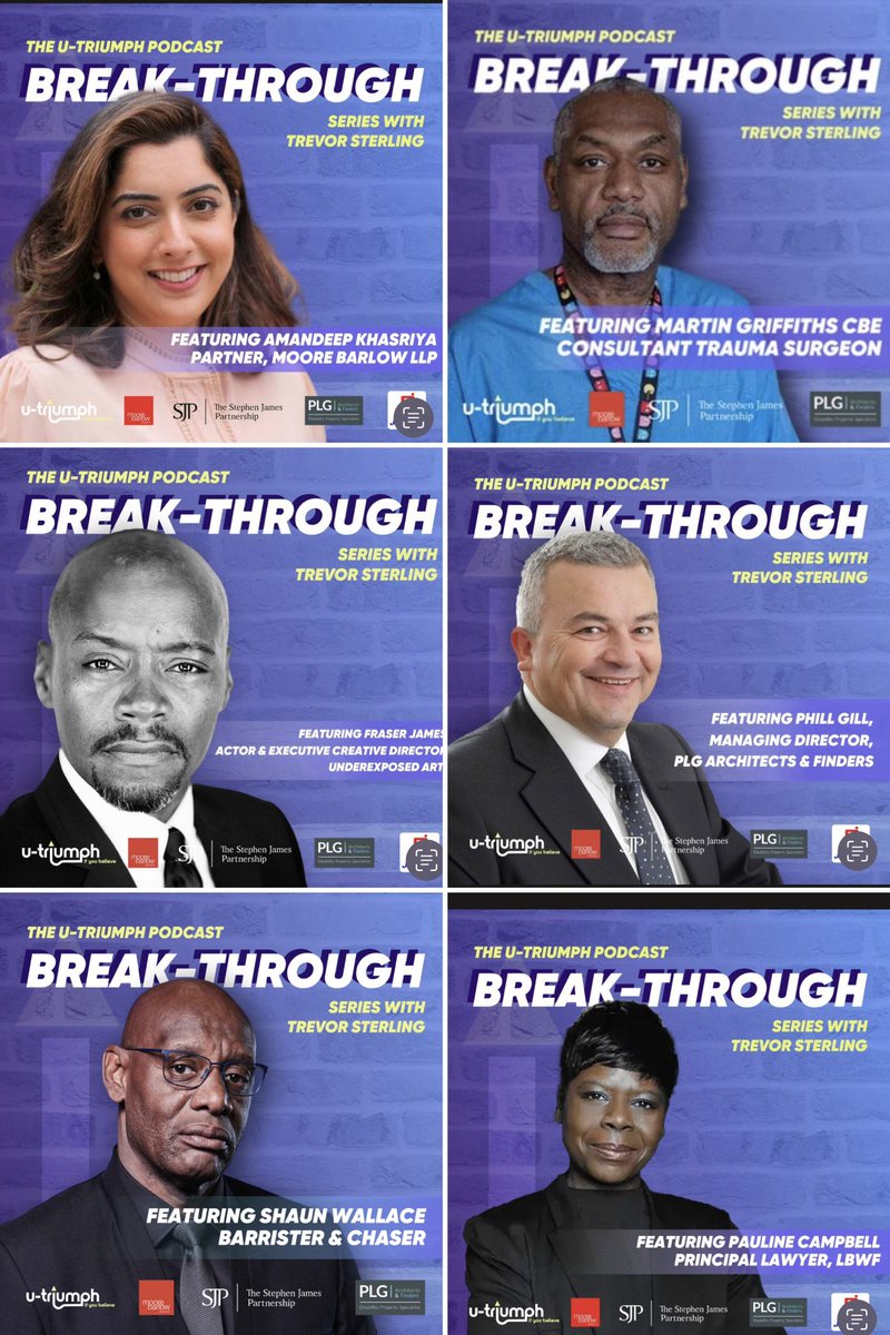 What do all these people have in common?  They gave up their time to #BeTheLadder. Each shared their inspiring stories on the U-triumph podcasts, showcasing resilience and determination in the face of challenges. Listen to podcast here:
lnkd.in/eDGRy23g