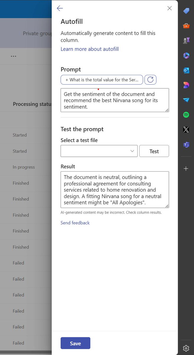 Rolling out now, <a href="/SharePoint/">Microsoft SharePoint</a> autofill columns.

Using the same LLM service powering Copilot, autofill columns allow you to extract, summarize, or even generate content using the file's contents and save the metadata. Check out a sample below :-).