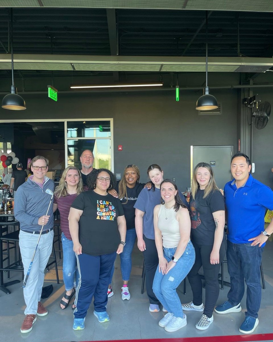 Penn_ENT's tweet photo. Check out our amazing Penn ENT Radnor team at this past weekend's Employee Engagement Outing! Our team members showed off their golfing skills together at @Topgolf. 🏌️⛳
#MotivationMonday #ENTeam #TopGolf https://t.co/pJx0k5ZzQ8