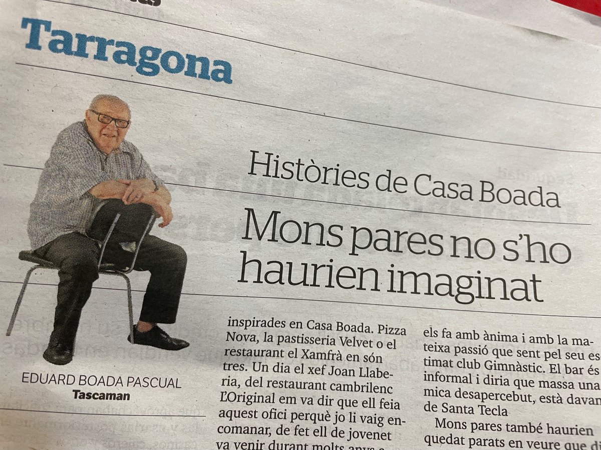 eduardboada's tweet image. “Els entrepans van ser la meva vida i agraeixo totes les iniciatives que hi troben inspiració” 🥖
#HistòriesdeCasaBoada #Tarragona @diaridtarragona 
diaridetarragona.com/google-amp/tar…