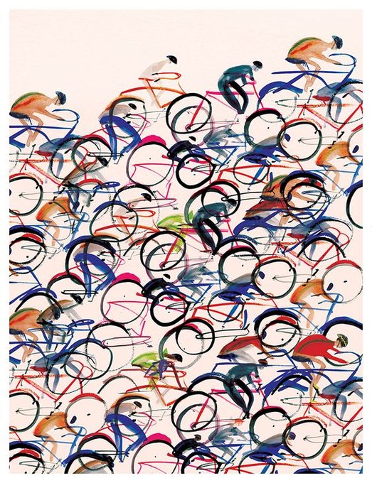 Atwork by US artist Sarah Jacoby.
(via Cool Bike Art)
#WorldBicycleDay