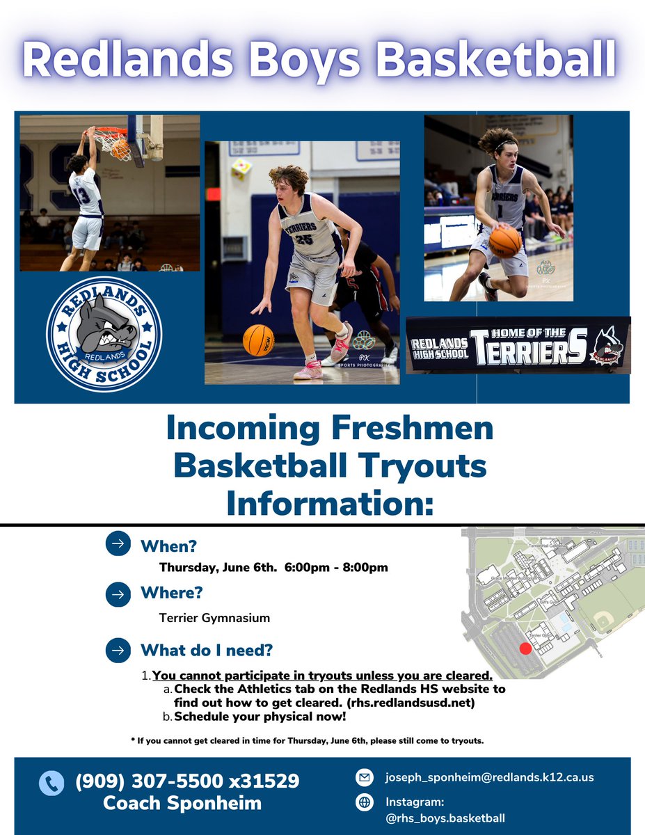 THURSDAY, JUNE 6TH

INCOMING FRESHMEN TRYOUTS