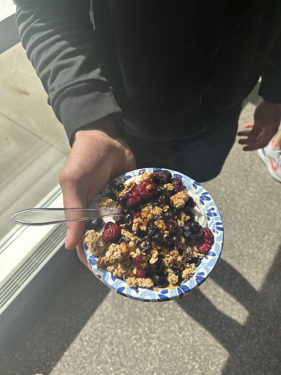 Ellen Davis, RD (@ellendavis_cssd) on Twitter photo Kicking off summer fueling efforts in style!
Fun morning spent with <a href="/dcgfootball/">DCG FOOTBALL</a> making Greek yogurt bowls.
Consistency, fellas. Keep putting in the work on and off the field. 👊🥩🥑🍒🍠🥛 Kicking off summer fueling efforts in style!
Fun morning spent with <a href="/dcgfootball/">DCG FOOTBALL</a> making Greek yogurt bowls.
Consistency, fellas. Keep putting in the work on and off the field. 👊🥩🥑🍒🍠🥛