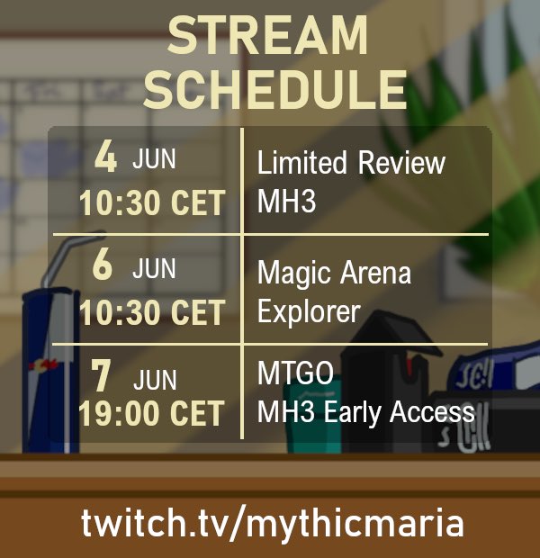 cpgrl_'s tweet photo. 🚨stream alert 🚨 https://t.co/FnFl3rKbXh

This week is gonna be super exciting! We’ll start off with limited set review of #MTGMH3 and on Friday we’ll see it in action with early access on @MagicOnline 🥳 https://t.co/uZXKoVaG8S