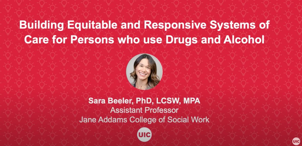 @janeaddamscollege Asst. Prof. Sara Beeler presented her research on substance abuse patients seeking care at a mobile health van at @thisisuic SparkTalks. Beeler’s work seeks to better understand perceptions of care for people who use drugs. bit.ly/3KvIGjb