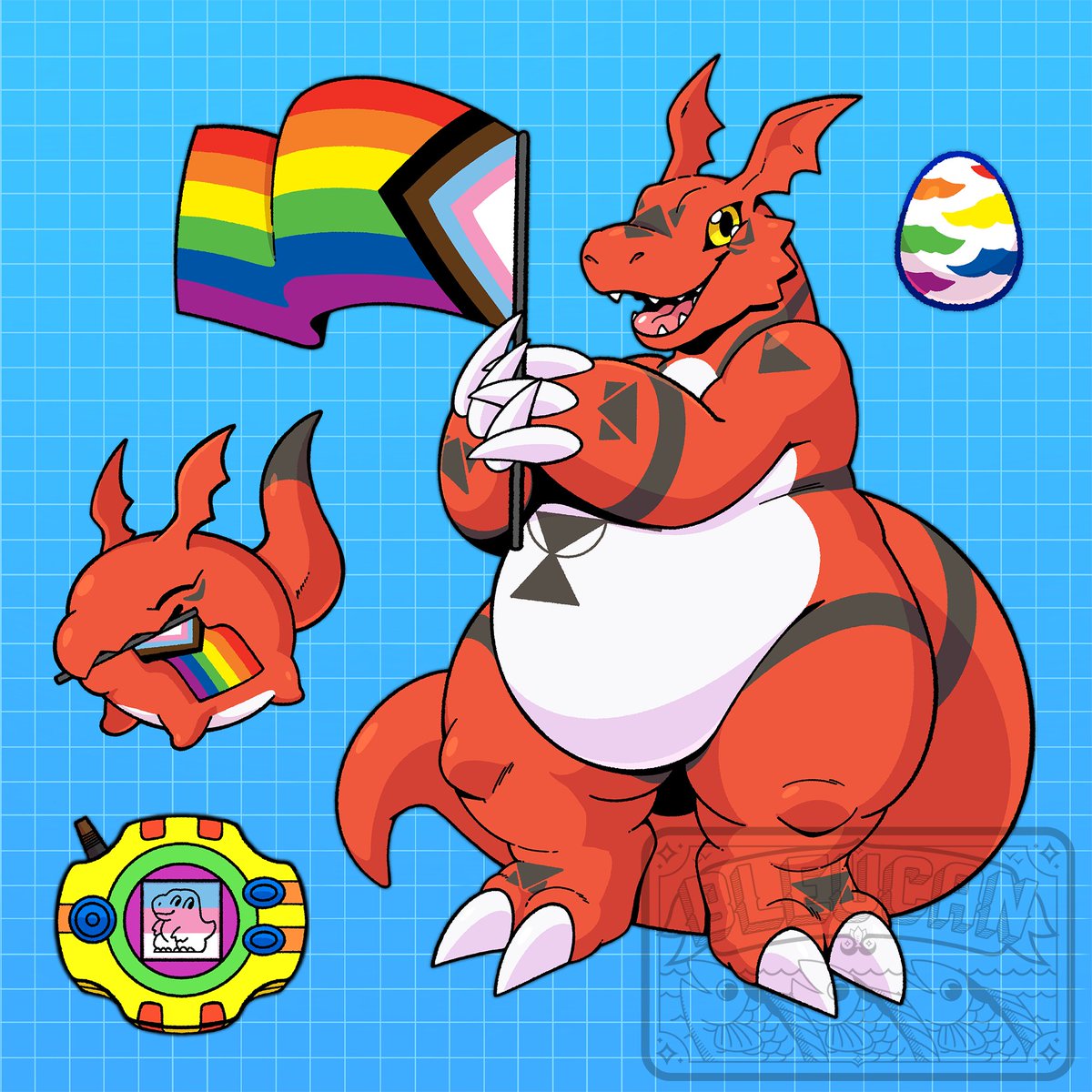 Digi pride sticker sheet! 🏳️‍🌈🏳️‍⚧️ ️🧡💛💚💙💜 This is June's exclusive ...