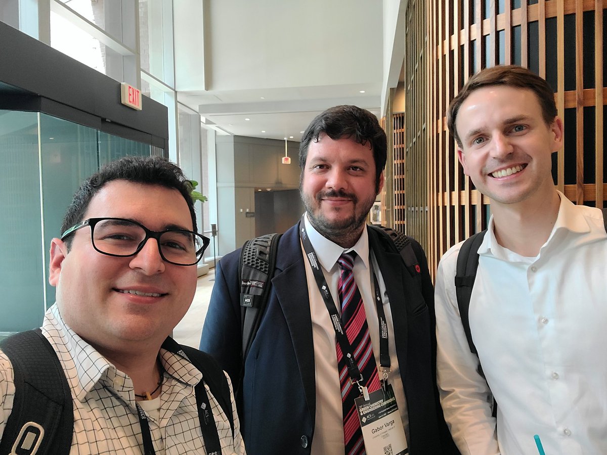 Matthew V. Joannou (@chicagochemo) on Twitter photo Discussing catalysis and the weather in Hungary with <a href="/mjbezdek/">Máté Bezdek</a> and <a href="/VGabor88/">Gabor Varga</a> at #gcande 😎 Discussing catalysis and the weather in Hungary with <a href="/mjbezdek/">Máté Bezdek</a> and <a href="/VGabor88/">Gabor Varga</a> at #gcande 😎