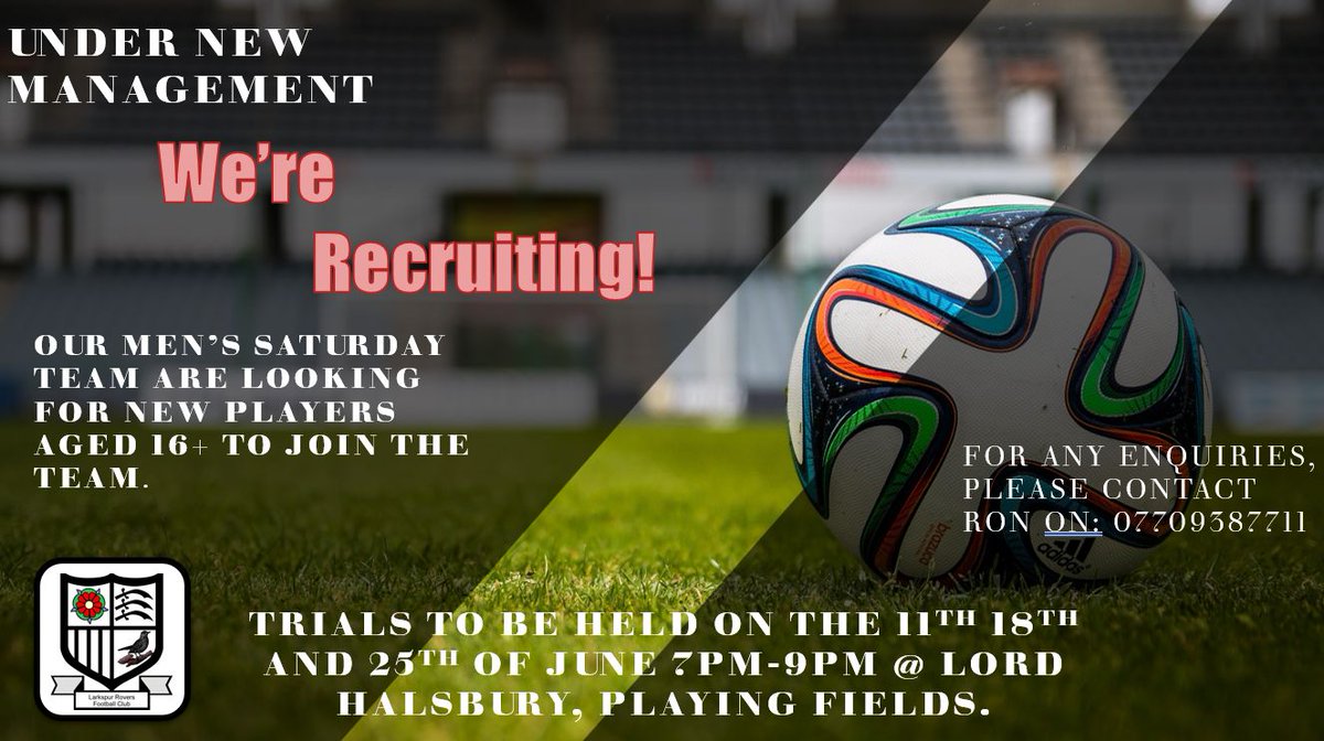 Players needed.
#LRFC ⚫️⚪️⚽️ #MCFL #Grassroots #Middlesex #Northolt #MensFootball #NewPlayers
