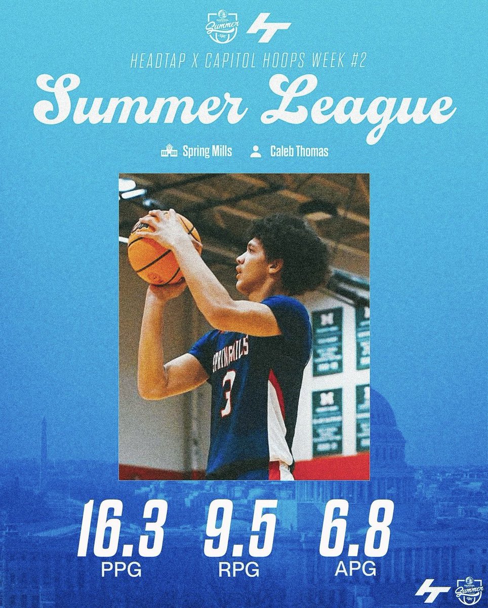 smhsbb's tweet photo. Our guy CT is absolutely blowing up this summer… Leading our team to a 6-1 record so far! @wvprepbb @CapitolHoopsSL @CJT_3k #changingthelandscape #winteriscoming https://t.co/q2RYq5Nlc0