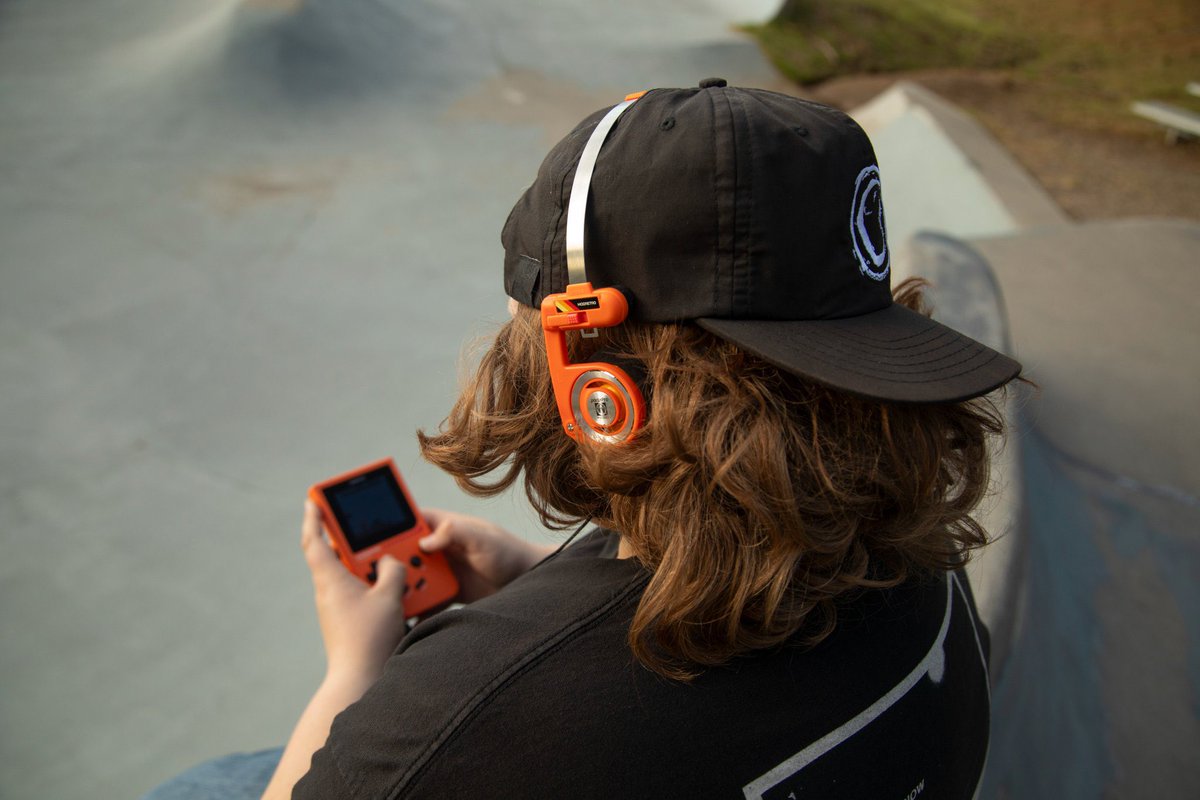 KossHeadphones's tweet photo. Meet the new ModRetro x Koss Porta Pro for The Chromatic. The new handheld game console by @ModRetroHub 

Available for pre-order at https://t.co/xGo7J9ZCNj https://t.co/usyk19W6L7