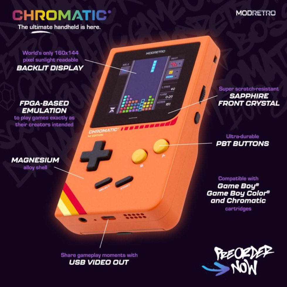 KossHeadphones's tweet photo. Meet the new ModRetro x Koss Porta Pro for The Chromatic. The new handheld game console by @ModRetroHub 

Available for pre-order at https://t.co/xGo7J9ZCNj https://t.co/usyk19W6L7