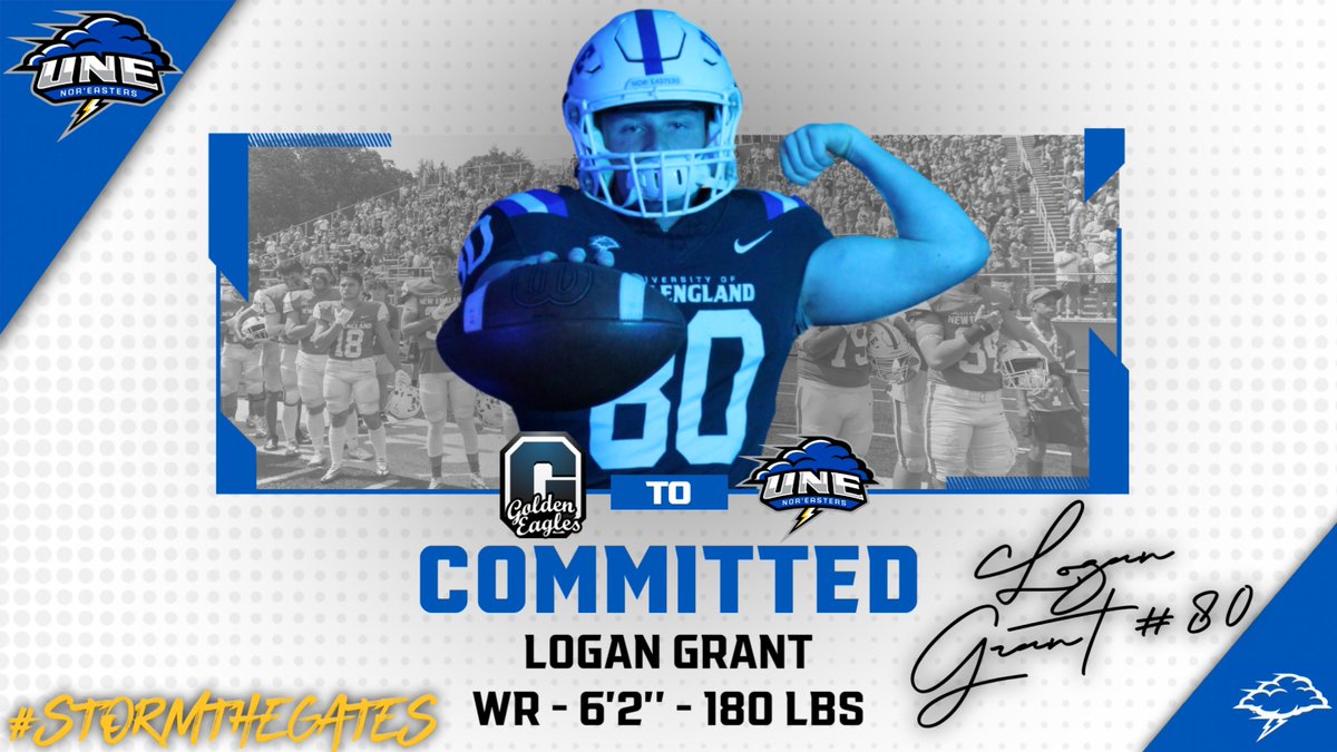 The next New Hampshirite to be featured in our Class of 2⃣0⃣2⃣8⃣ Introductions is a long Wide Receiver. A playmaking product of Gilford-Belmont Football, we welcome Logan Grant (<a href="/loganpgrant80/">Logan Grant#80</a>)! 🌩️🏈 #STG