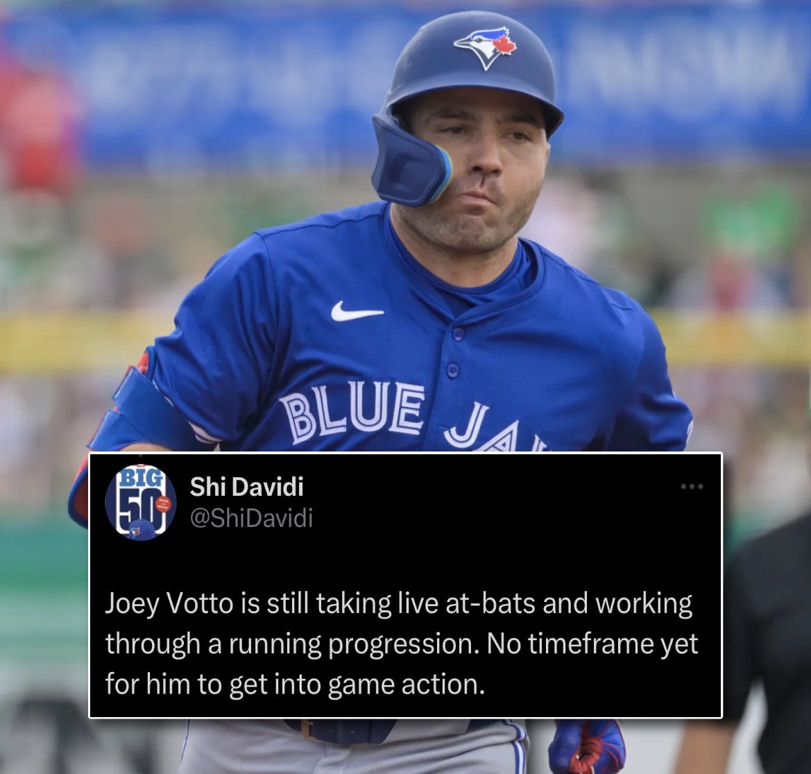 For those wondering where Joey Votto is (per @ShiDavidi)

#BlueJays #TorontoBlueJays