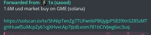 nokiacto's tweet photo. Someone just spent 1.6m on $GME Solana... Guess who is next? $NOK ! https://t.co/N1TpV6IoBV