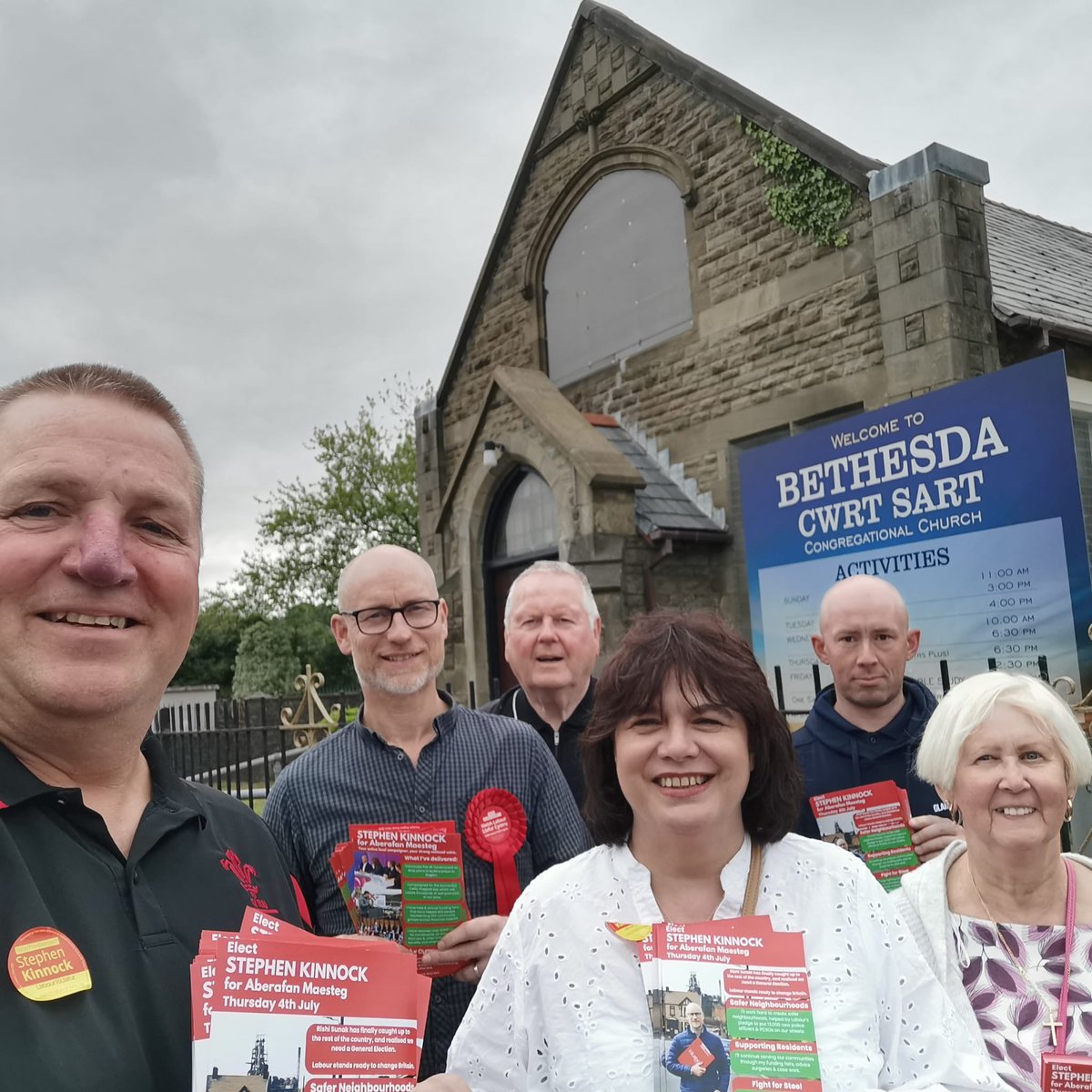 The team out in Briton Ferry East this evening with many on the doorstep saying they’re ready to re-elect <a href="/SKinnock/">Stephen Kinnock</a> #VoteLabour