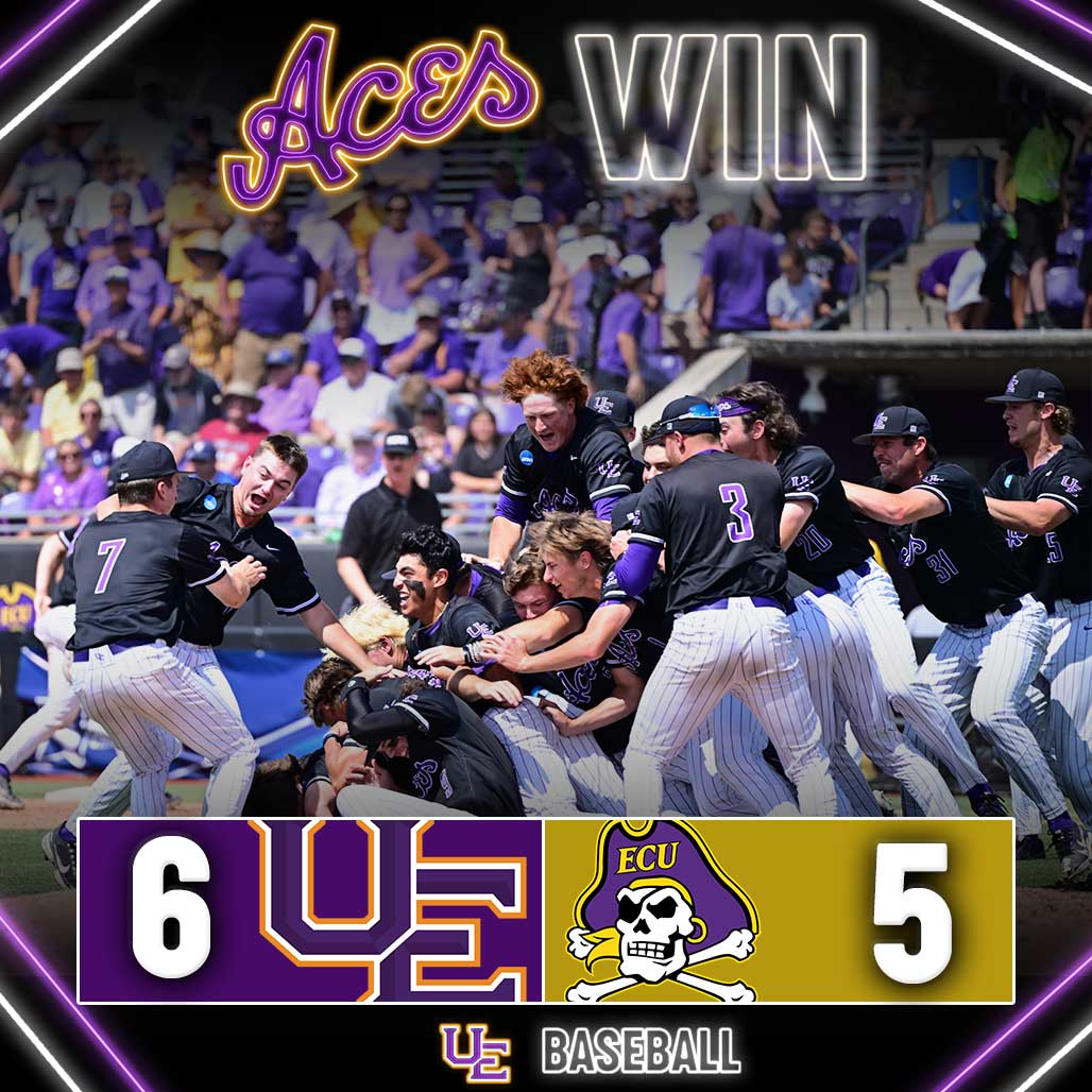 𝐀𝐦𝐞𝐫𝐢𝐜𝐚'𝐬 𝐓𝐞𝐚𝐦 𝐌𝐎𝐕𝐄𝐒 𝐎𝐍 ➡️

An absolutely unreal performance all around sends the Aces to the Super Regionals!

⚾️ #ForTheAces x #GUAC 🥑