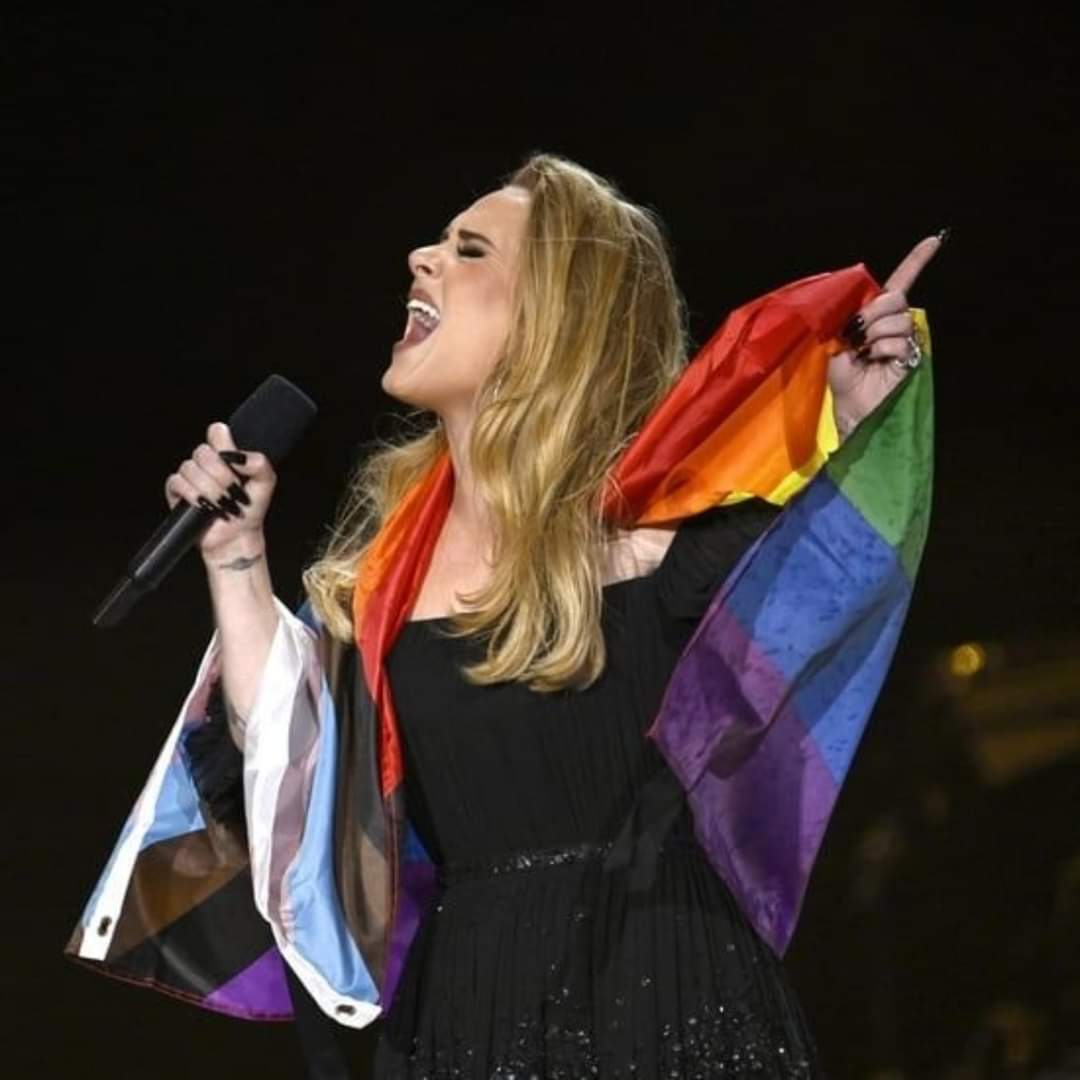 Adele to an audience member who yelled 'Pride S*cks!' “Did you come to my f**cking show & just say that Pride sucks? Are you f**cking stupid? Don’t be so f**cking ridiculous. If you have nothing nice to say, shut up, alright?” Expressing hate in any form = block🚫 #LGBTQ+🏳️‍🌈🏳️‍⚧️