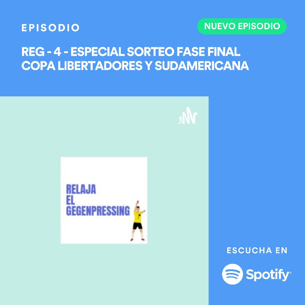 RELAXTHEGGP's tweet photo. 🚨 #REG4 ESTÁ LLEGANDO...
Una edición sosegada y repasando lo que no pudimos en ediciones anteriores de la Bendita Copa Libertadores con @martincholemos y @f_mpanda ⚡️💥 con reacción EN DIRECTO del sorteo 🌎
https://t.co/uEEAKqbDxB