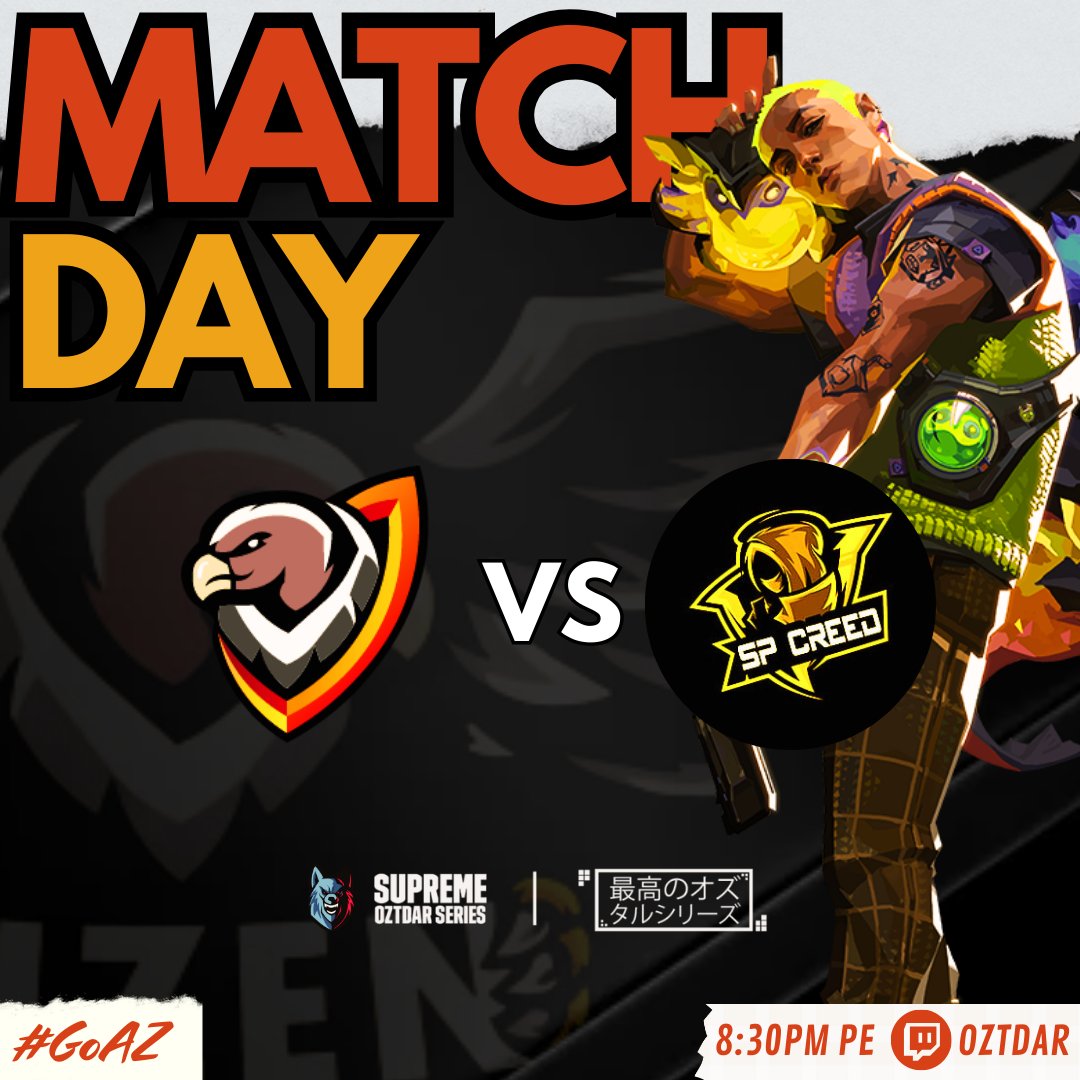 IncasGaming's tweet photo. ¡Es día de match en la liga Supreme Oztdar Valorant! 🔥 Hoy, Aizen eSports se enfrenta a SP CREED en una batalla épica. ¡Estamos listos para darlo todo y ganar! 💪🎮 #AizenEsports #MatchDay #SupremeOztdarValorant #GoAZ #Valorant #eSports https://t.co/VQhQn8gEF3