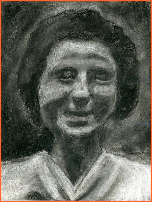 memoryproj's tweet photo. June's Portrait of the Month features a beautiful composition of Ita Grynbaum. It was created by middle school student Sophie at Calkins Road Middle School. Read more about Ita's life: https://t.co/xLipSaCsvT https://t.co/ysUwa95rcv
