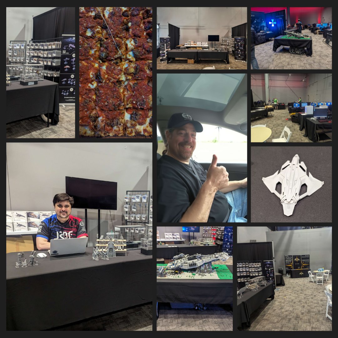 JRDesFab's tweet photo. We had a blast at #EQNXPrime2954 this year and want to give big thanks to the whole @EQNXSC team for putting up another amazing event. Shoutouts to @shad0kin, @NicAtNight8, @henkenTTV, and @seggellion's pizza. Until next year... #starcitizen #eqnx #kitmodels https://t.co/rH2Eb1BieI