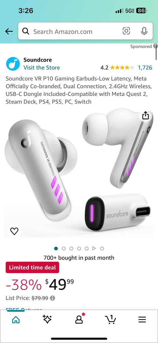 Pretty great deal on the wireless gaming/phone earbuds that I use -$30 a.co/d/2nHMxSG