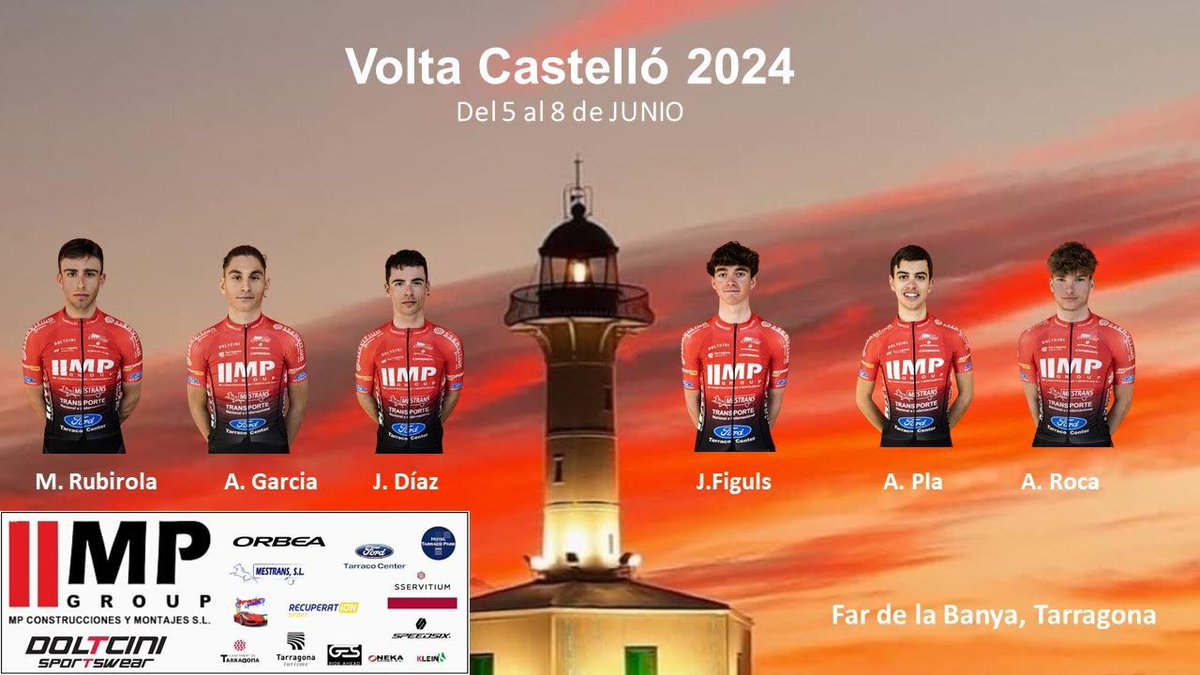 Llega la edición 2024 de la @voltacastello con 4 etapas que transcurriran desde el dia 5 hasta el dia 8 de Junio por tierras Castellonenses.
18 equipos de la categoría U23 los participantes, en esta dura y montañosa edición con la dirección de <a href="/jose_cabedo/">Jose Cabedo</a> 
Los corredores son: