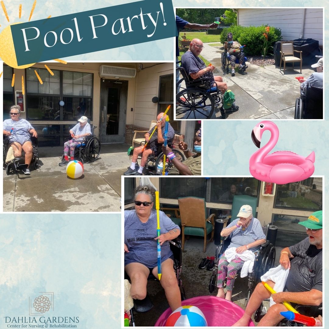 dahliagardensnc's tweet image. Making a splash at our resident pool party! 🌊 #PoolPartyFun