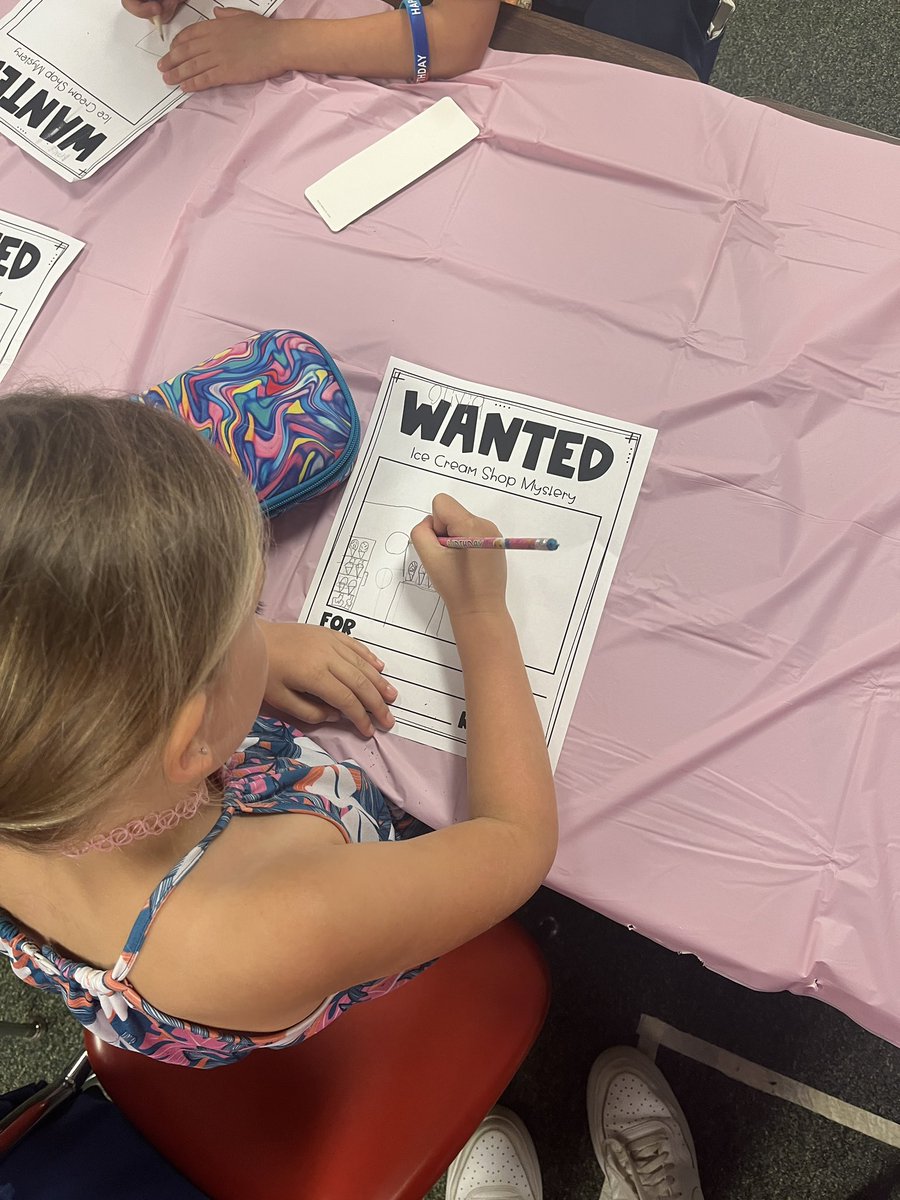 FCPSMurphy's tweet photo. We solved an Ice Cream Mystery for our 6th day of the end of the year countdown! Students worked in groups to figure out who stole the ice cream! https://t.co/86EczHiUiX
