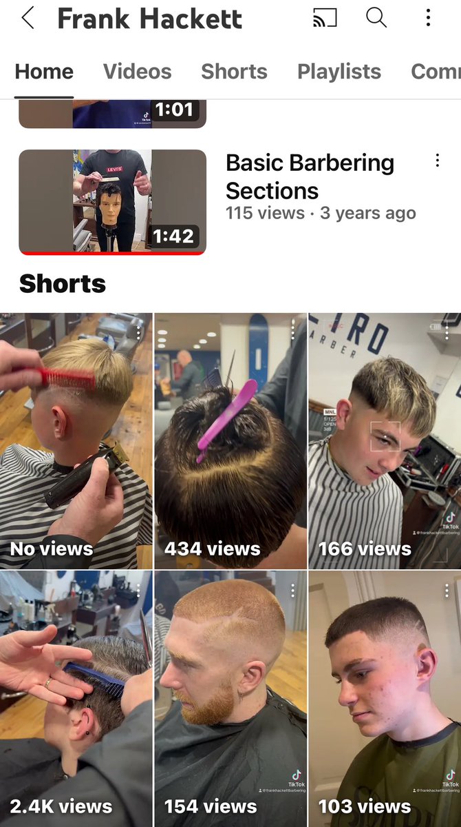 Barbers and Hairdressers &amp; Educators subscribe to my channel for lots of free educational videos 56 in total youtube.com/@frankhackettb…