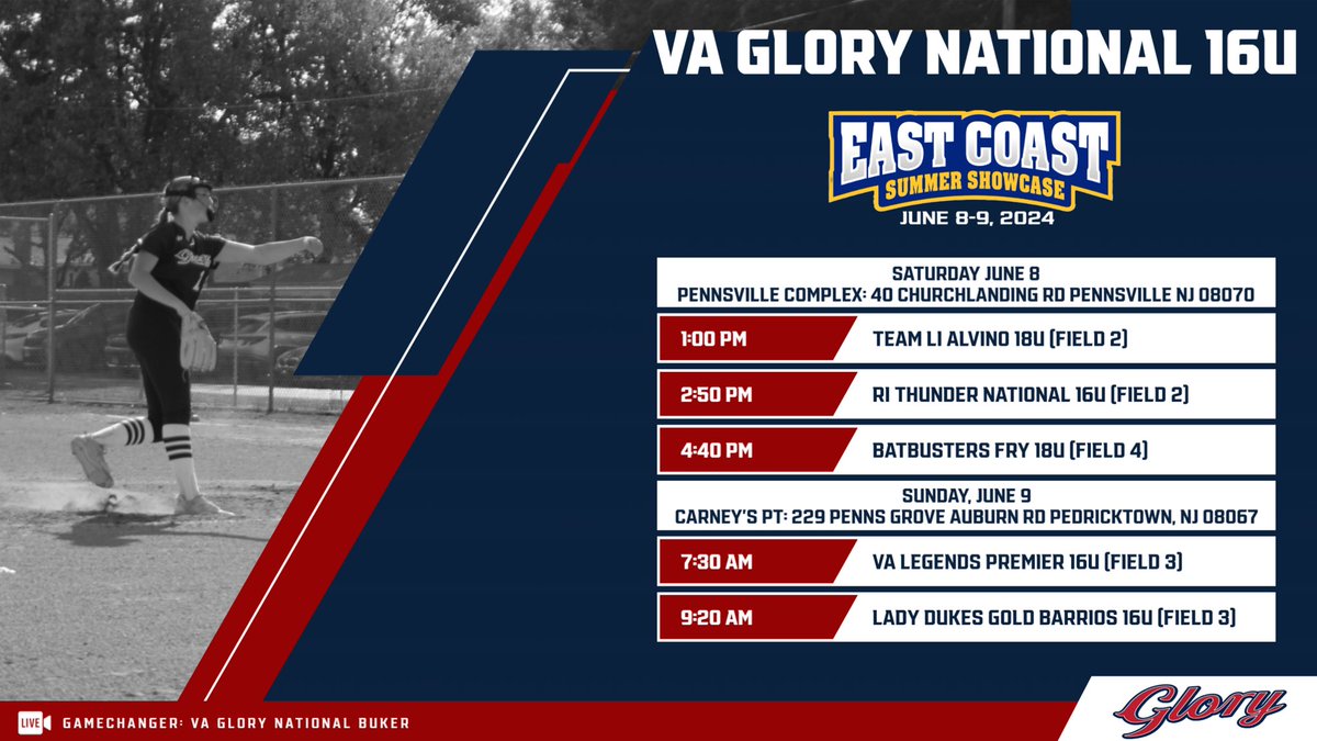 This weekend is going to be FUN! Let’s go! Catch us at <a href="/eastcoast_sb/">East Coast Softball</a> Summer Showcase as we kick off the summer. 😎