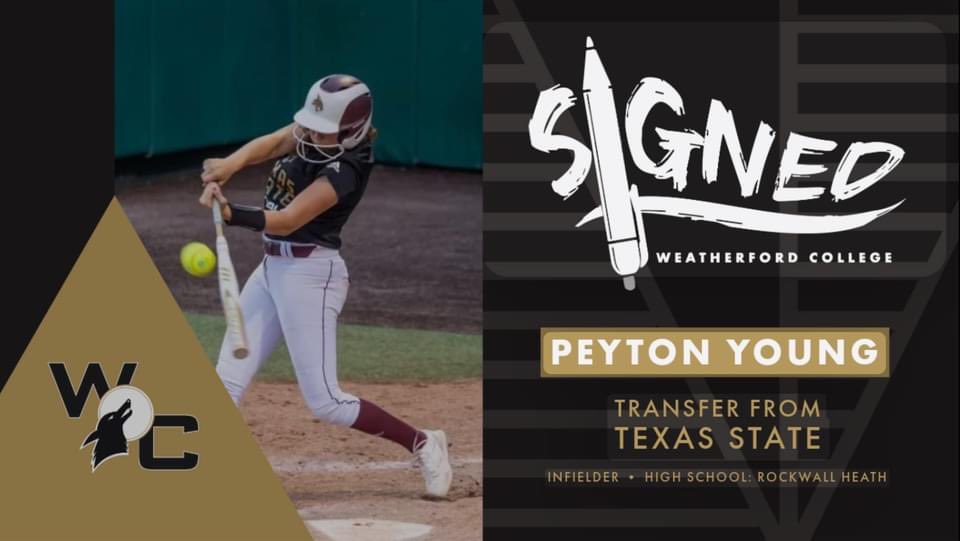 Welcome SS/MI Peyton Young to the Coyotes Den! 🐺🥎💪🏻<a href="/CoyotesDen/">Weatherford College Softball</a> <a href="/WCCoyotes/">WC Coyote Athletics</a> <a href="/peytonyoung2023/">Peyton Young</a>