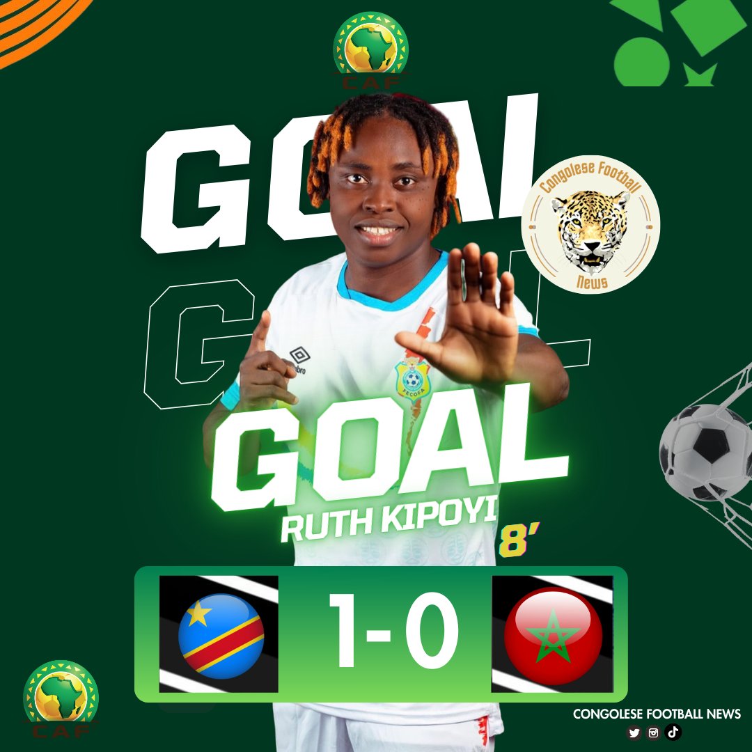 CongoleseFNews's tweet photo. Ouverture du score de Ruth Kipoyi 🇨🇩 face au Maroc 🇲🇦 !
#RDC #MARRDC https://t.co/96XJve0sjC