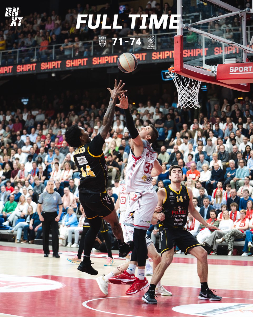 FILOU_Oostende's tweet image. 13 IN A ROW ✅

FT. Antwerp Giants - Filou Oostende: 71-74

#wearefilou #unseenthirteen #yellowwall
