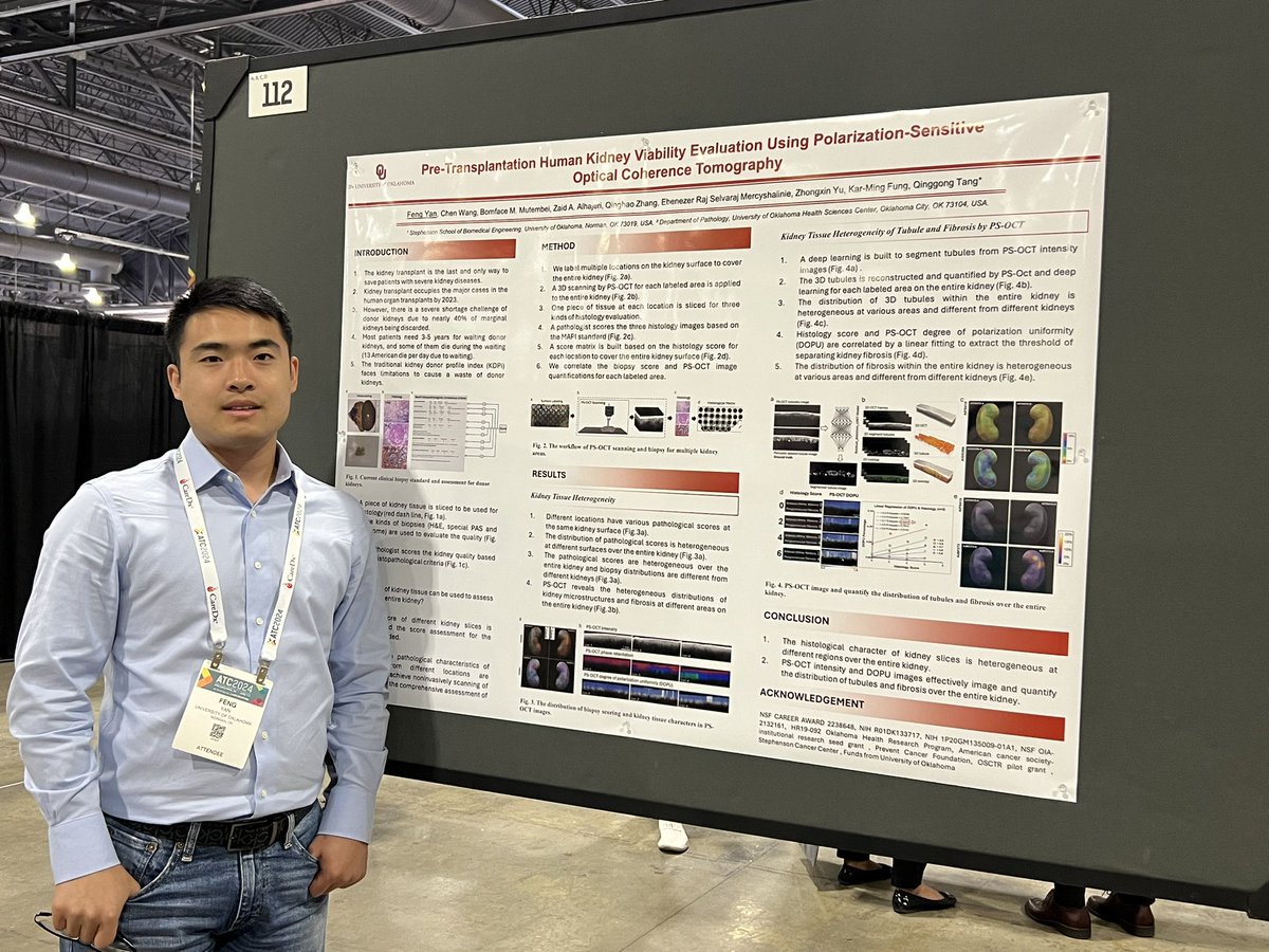 luchs_s's tweet photo. Finished my two posters about human kidney and liver transplantation at 2024 @ATCMeeting It’s so great to learn and share about the clinical research. @OUResearch @TangLab2 https://t.co/Po8b4OkT2o