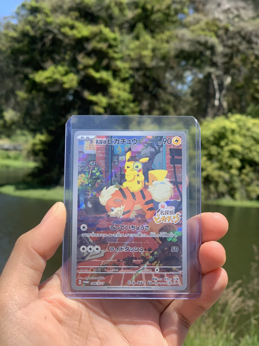 HamChoiToyZ's tweet photo. Took Detective Pikachu&amp;Growlithe bike riding with me ☀️🚴‍♂️😎 https://t.co/JJpP5LBXgI