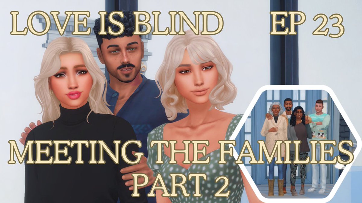 MenaBuchner's tweet photo. Join Sloane, Logan, Trisha and Xavier as they meet their families! https://t.co/UqgXk3tNvM
@divanthesimmer @babci21916735 #aussiekarima @MamaDupreez @marcelacosta @Frozentricks26 #LoveIsBlindSims #LIBS1 https://t.co/WlstynotXi