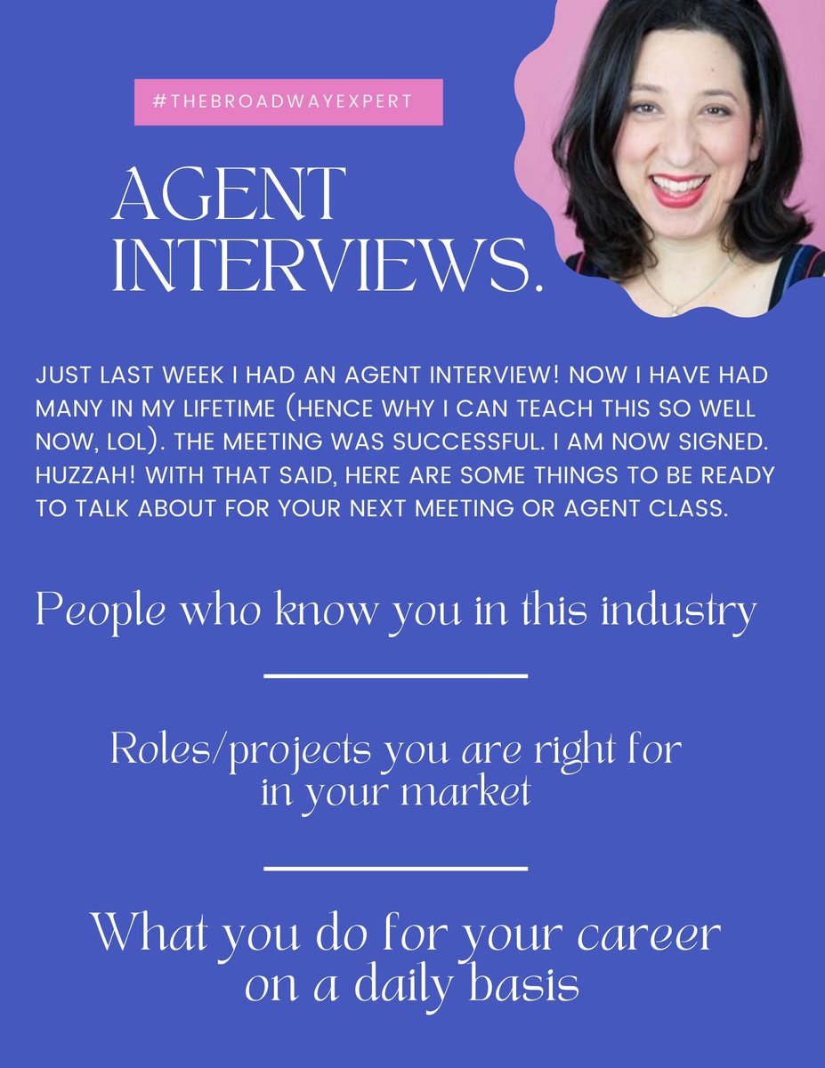 KimFayGreenberg's tweet photo. Performers and Creatives! Here are some things to think about when interviewing to add a Rep (Agent or Manager) to your team! Performers.. want a step-by-step process to get Rep? Go check out my How To Get An Agent class or let’s work 1-1. https://t.co/6fpMP5vn5l https://t.co/tDzbm6rYcR