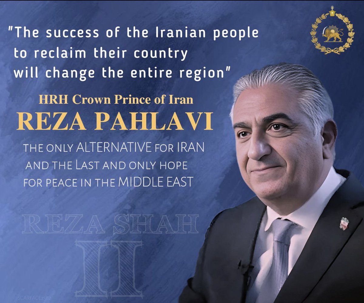 Iranazadamman's tweet photo. @amiretemadi زنده باد خاندان ايرانساز پهلوى  #جاويد_اعلیحضرت_رضا_شاه_دوم_پهلوى_سوم 
Long live Iran
Maximum support for Iran   #MaxSupport  #KingRezaPahlavi #سيرك_انتخابات https://t.co/hXTGMEsHfb
