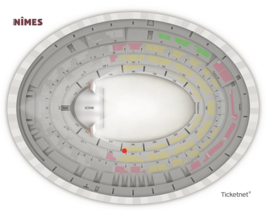 Margauxmess's tweet photo. Vends 1 place en CAT Or pour Dua Lipa aux arènes de Nîmes le jeudi 13 juin à 20h30. #DuaLipa 
Placement assis proche de la scène ! 🙂 https://t.co/qmr5fb5qbu