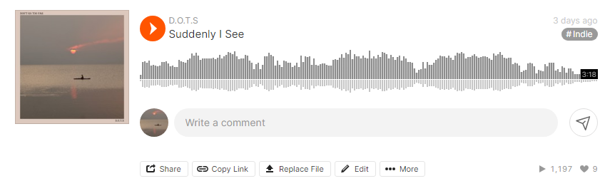 DOTSMusik's tweet photo. Suddenly I See has become our first track to reach over 1000+ streams - incredible to think these lyrics we wrote 7 years ago have a new lease of life. Means so much given how much the lyrics meant to me at that time in my life. https://t.co/1oK3tR19lC