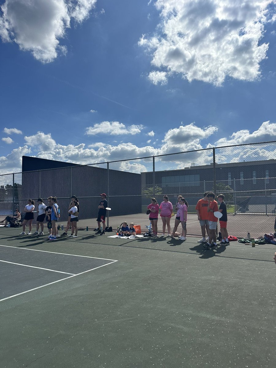 BrianaOBrienLHS's tweet photo. Beautiful night for the Staff v Senior Pickleball tournament and Track and Field! The competition at pickleball is serious! #ThisIsLiverpool https://t.co/o0aeRJvVZY