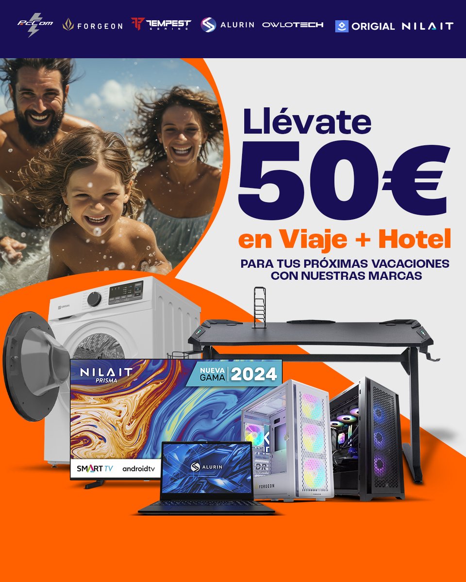 🔸Consigue 𝟱𝟬€ 𝗱𝗲 𝗿𝗲𝗴𝗮𝗹𝗼 𝗽𝗮𝗿𝗮 𝘁𝘂𝘀 𝘃𝗮𝗰𝗮𝗰𝗶𝗼𝗻𝗲𝘀 🏖️ comprando un producto de las marcas de <a href="/pccomponentes/">PcComponentes</a> 

👇👇
<a href="/pccom/">PcCom ⚡</a> <a href="/Forgeon_es/">Forgeon</a> <a href="/Tempest_ES/">Tempest</a> <a href="/alurin_es/">Alurin</a> <a href="/Nilait_es/">Nilait</a> <a href="/Owlotech_ES/">Owlotech</a> <a href="/origial_es/">Origial</a> 

Entra aquí ➡️ bit.ly/3yL9JEx